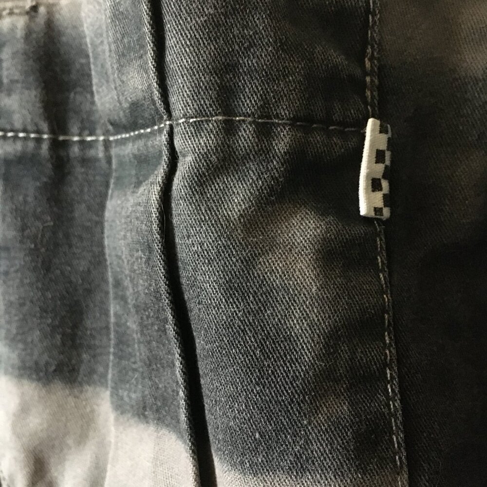 VTG Y2K 100% Cotton Vans Black & Grey Stripe Utility Jacket M Streetwear - Picture 6 of 16